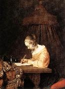 Woman Writing a Letter a, TERBORCH, Gerard